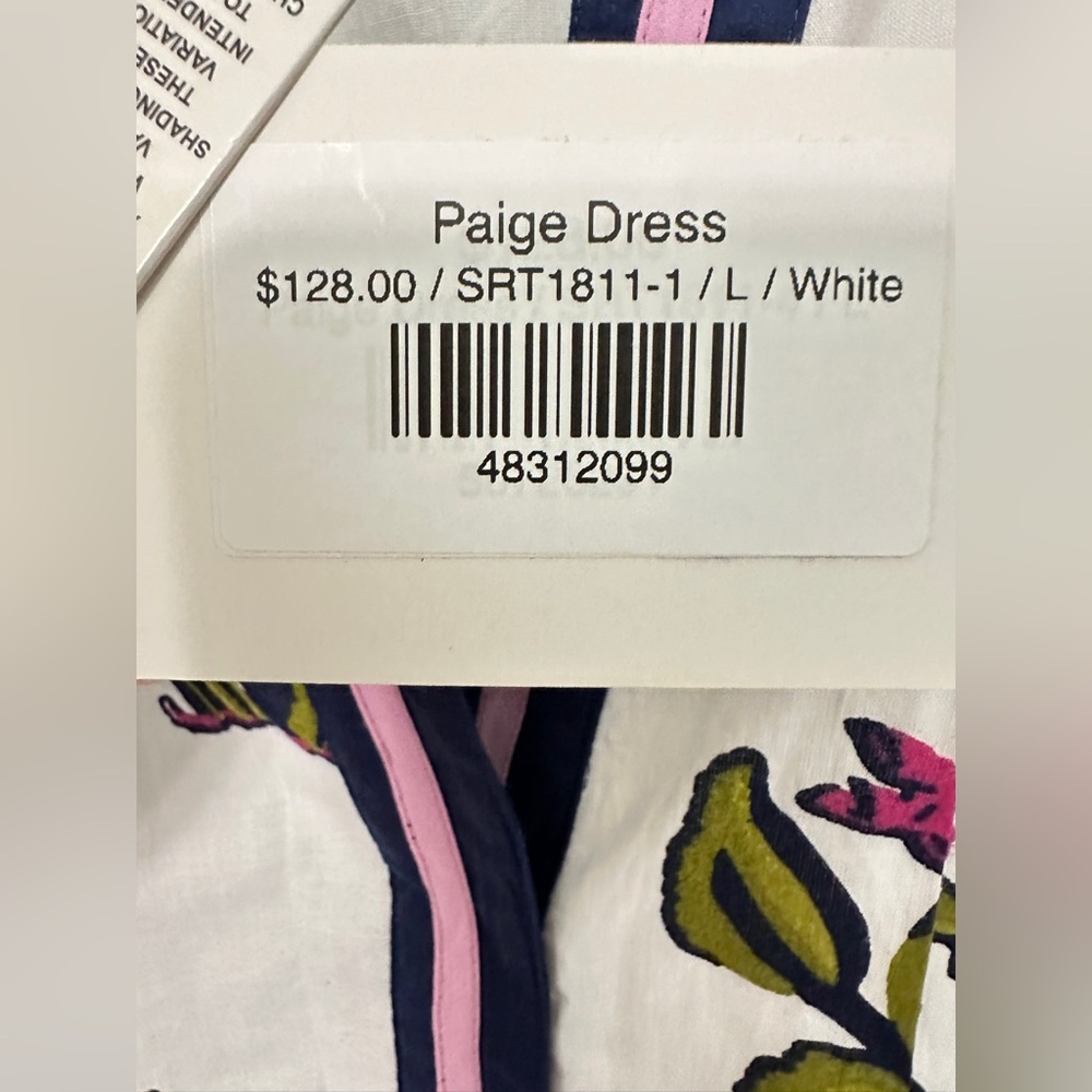 NWT SZ L THML Floral pink white green White and Pink Maxi Dress - Picture 4 of 11